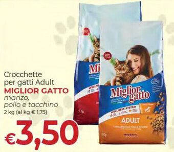 Supermercati Nonna Isa Crocchette per gatti Adult MIGLIOR GATTO manzo, pollo e tacchino 2 kg offerta
