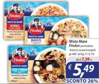 Misto Mare Findus pomodoro -bianco-cozze/vongole gr.400