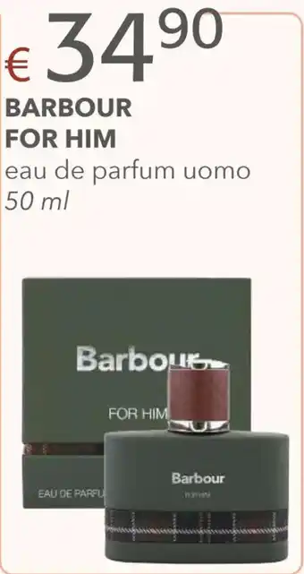Acqua & Sapone BARBOUR FOR HIM eau de parfum uomo 50 ml offerta