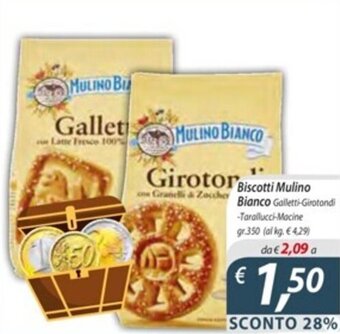 DiMeglio Biscotti Mulino Bianco Galletti-Girotondi -Tarallucci-Macine gr.350 offerta