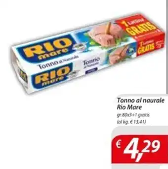 DiMeglio Tonno al naurale Rio Mare gr.80x3+1 gratis offerta