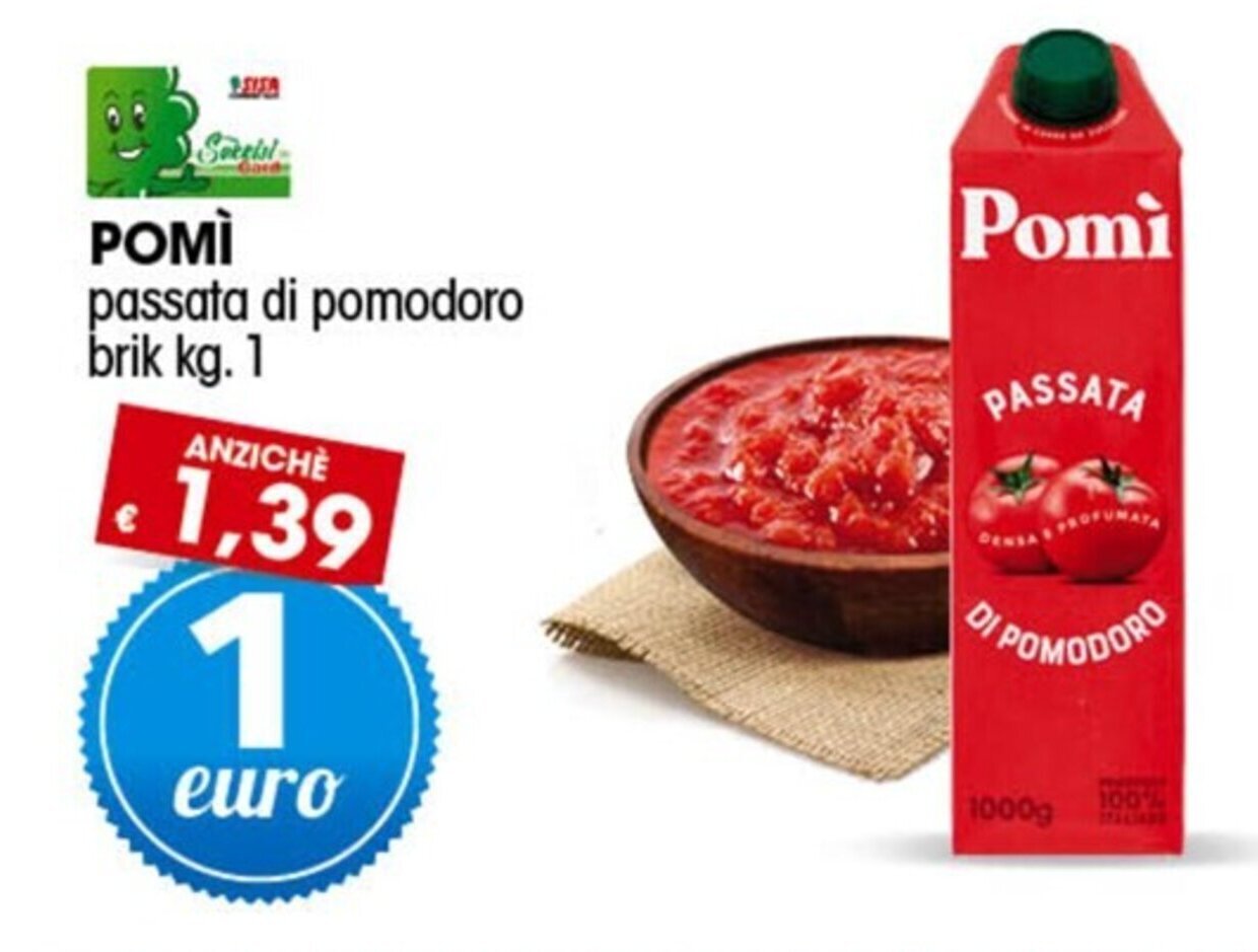 Quick Sisa РОМÌ passata di pomodoro brik kg. 1 offerta