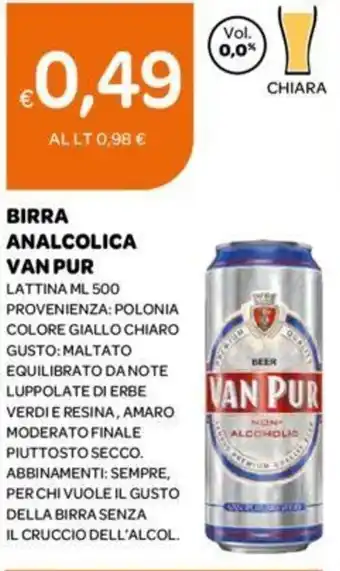 Ekom BIRRA ANALCOLICA VAN PUR LATTINA ML 500 offerta