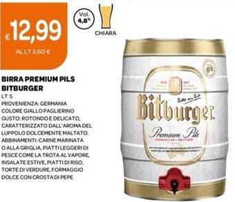 Ekom BIRRA PREMIUM PILS BITBURGER LT 5 offerta