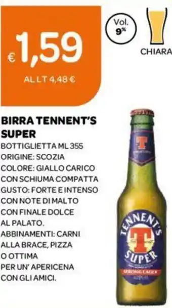 Ekom BIRRA TENNENT'S SUPER ML 355 offerta