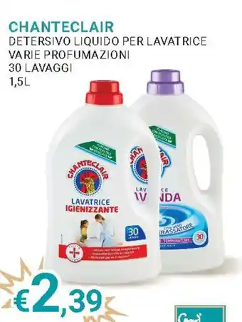 Eté CHANTECLAIR DETERSIVO LIQUIDO PER LAVATRICE VARIE PROFUMAZIONI 30 LAVAGGI 1,5L offerta