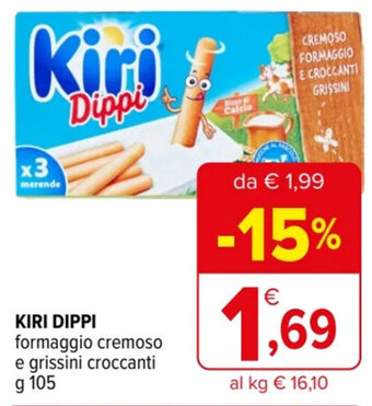 Iperal KIRI DIPPI formaggio cremoso e grissini croccanti g 105 offerta