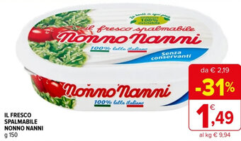 Iperal IL FRESCO SPALMABILE NONNO NANNI g 150 offerta