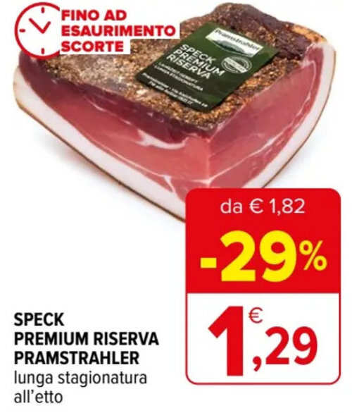 Iperal SPECK PREMIUM RISERVA PRAMSTRAHLER lunga stagionatura all'etto offerta