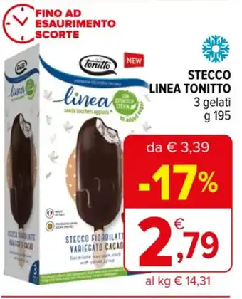 Iperal STECCO LINEA TONITTO 3 gelati g 195 offerta