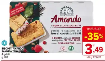 Iperal BISCOTTI AMANDO SAMMONTANA 4 gelati g 208 offerta