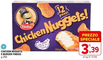 Iperal CHICKEN NUGGETS E BURGER FINDUS g 250 offerta