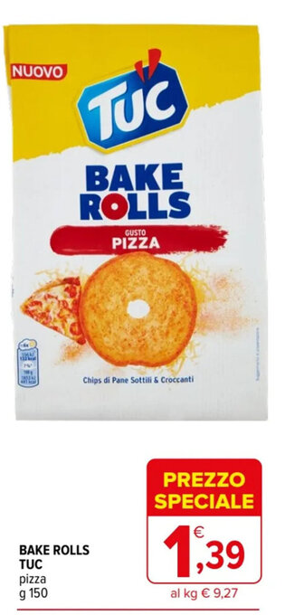 Iperal BAKE ROLLS TUC pizza g 150 offerta