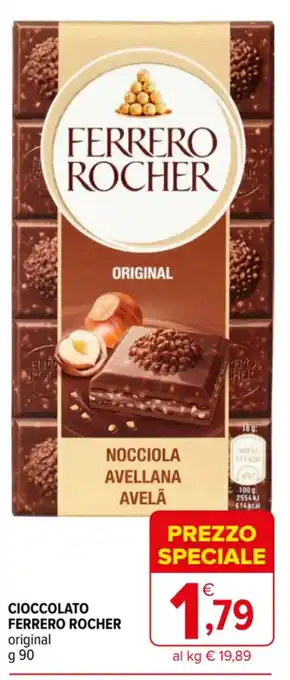 CIOCCOLATO FERRERO ROCHER original g 90