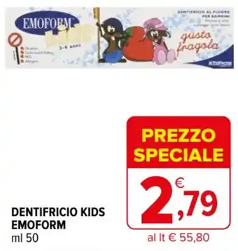 Iperal DENTIFRICIO KIDS EMOFORM ml 50 offerta