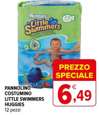 Iperal PANNOLINO COSTUMINO LITTLE SWIMMERS HUGGIES 12 pezzi offerta