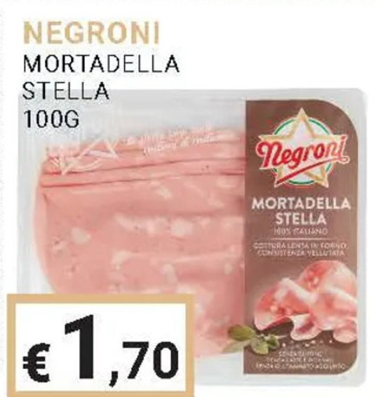 Eté NEGRONI MORTADELLA STELLA 100G offerta