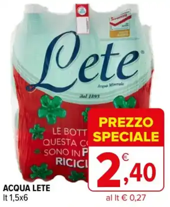 Iperal ACQUA LETE It 1,5x6 offerta