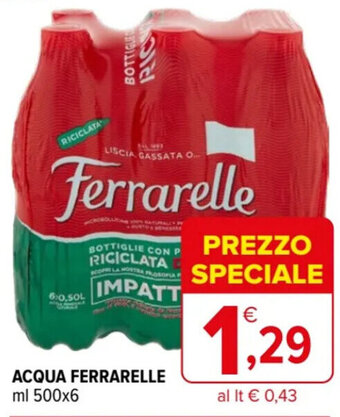 Iperal ACQUA FERRARELLE ml 500x6 offerta