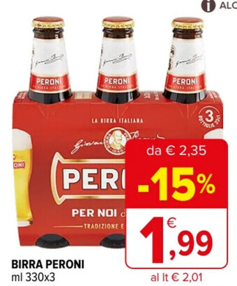 Iperal BIRRA PERONI ml 330x3 offerta