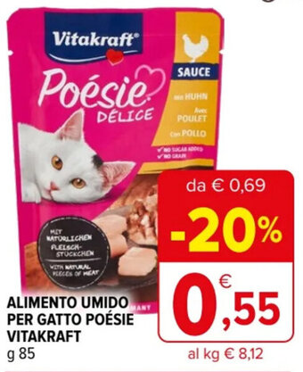 Iperal ALIMENTO UMIDO PER GATTO POÉSIE VITAKRAFT g 85 offerta