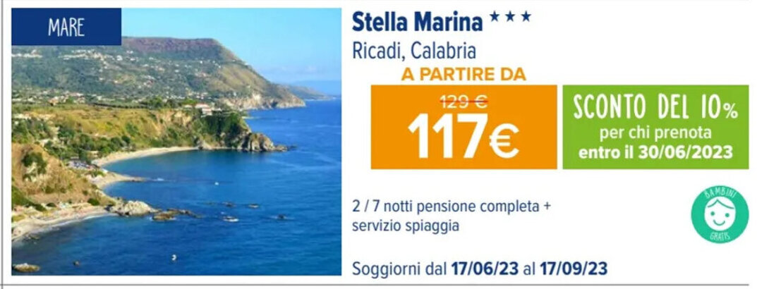 Iperal Stella Marina *** Ricadi, Calabria offerta