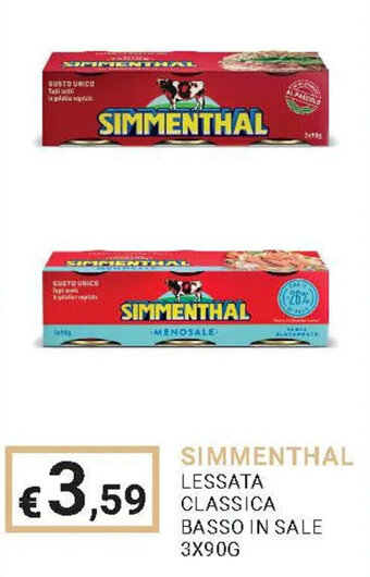 SIMMENTHAL LESSATA CLASSICA BASSO IN SALE 3X90G