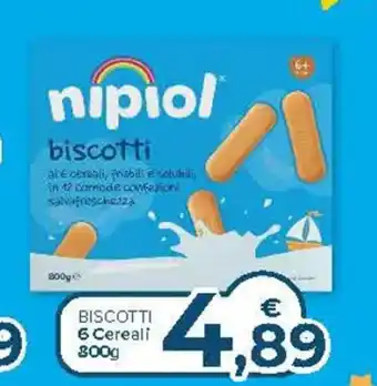 Eté Nipiol BISCOTTI 6 Cereali 800g offerta