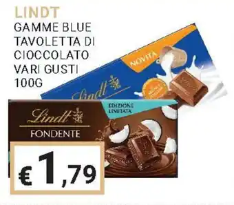 Eté LINDT GAMME BLUE TAVOLETTA DI CIOCCOLATO VARI GUSTI 100G offerta