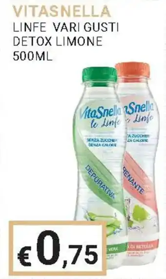 Eté VITASNELLA LINFE VARI GUSTI DETOX LIMONE 500ML offerta