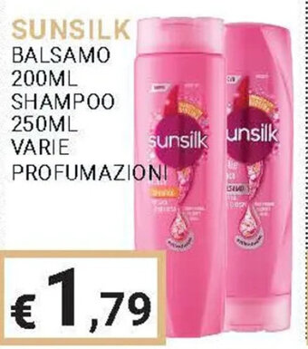 Eté SUNSILK BALSAMO 200ML SHAMPOO 250ML VARIE PROFUMAZIONI offerta
