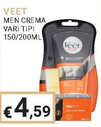 Eté VEET MEN CREMA VARI TIPI 150/200ML offerta