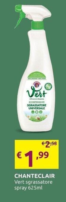 CHANTECLAIR Vert sgrassatore spray 625ml