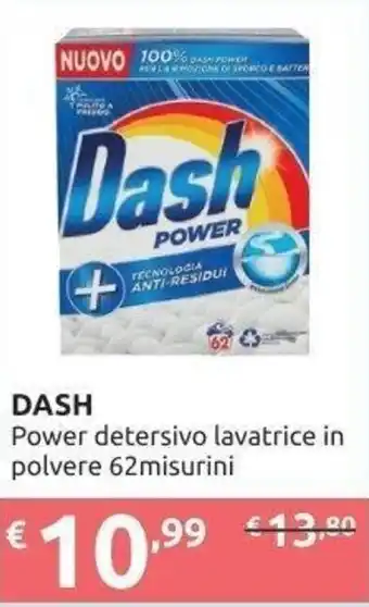 PiùMe DASH Power detersivo lavatrice in polvere 62misurini offerta