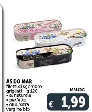 Asdomar filetti di sgombro grigliati al naturale