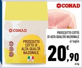 Conad Conad prosciutto cotto di alta qualità nazionale offerta