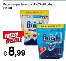 Iper La Grande Finish detersivo per lavastoviglie 63 070 tabs offerta