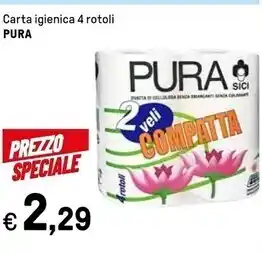 Iper La Grande Pura carta igienica 4 rotoli offerta