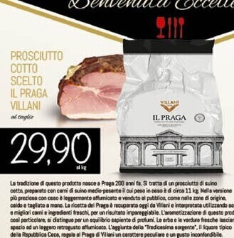 Conad Villani prosciutto cotto scelto il praga offerta