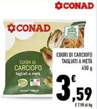 Conad Conad cuori di carciofo tagliati a meta offerta