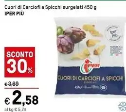 Iper La Grande Iper piu cuori di carciofi a spicchi surgelati offerta