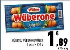 Conad Wuber wurstel one offerta