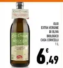 Conad Pietro coricelli olio extra vergine di oliva biologico offerta