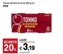 Iper La Grande Iper tonno all'olio di oliva offerta