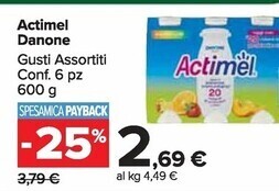 Carrefour Market Danone actimel offerta