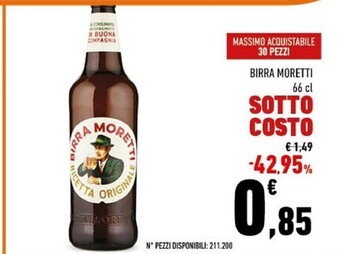 Conad Moretti birra offerta