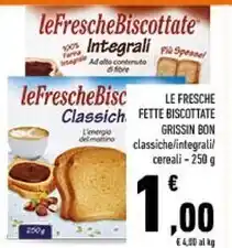 Conad Grissin bon le fresche fette biscottate classiche offerta