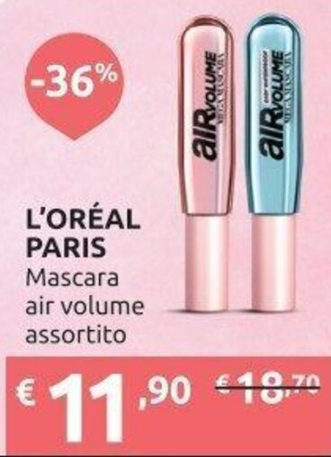 PiùMe L'ORÉAL PARIS Mascara air volume assortito offerta
