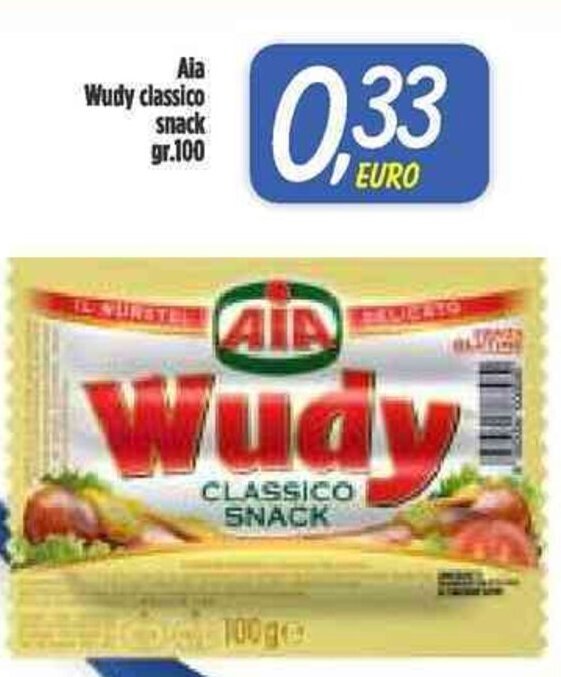 Orizzonte Supermercati Ala Wudy classico snack gr.100 offerta
