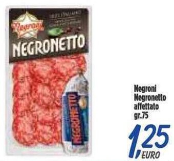 Negroni Negronetto affettato gr.75